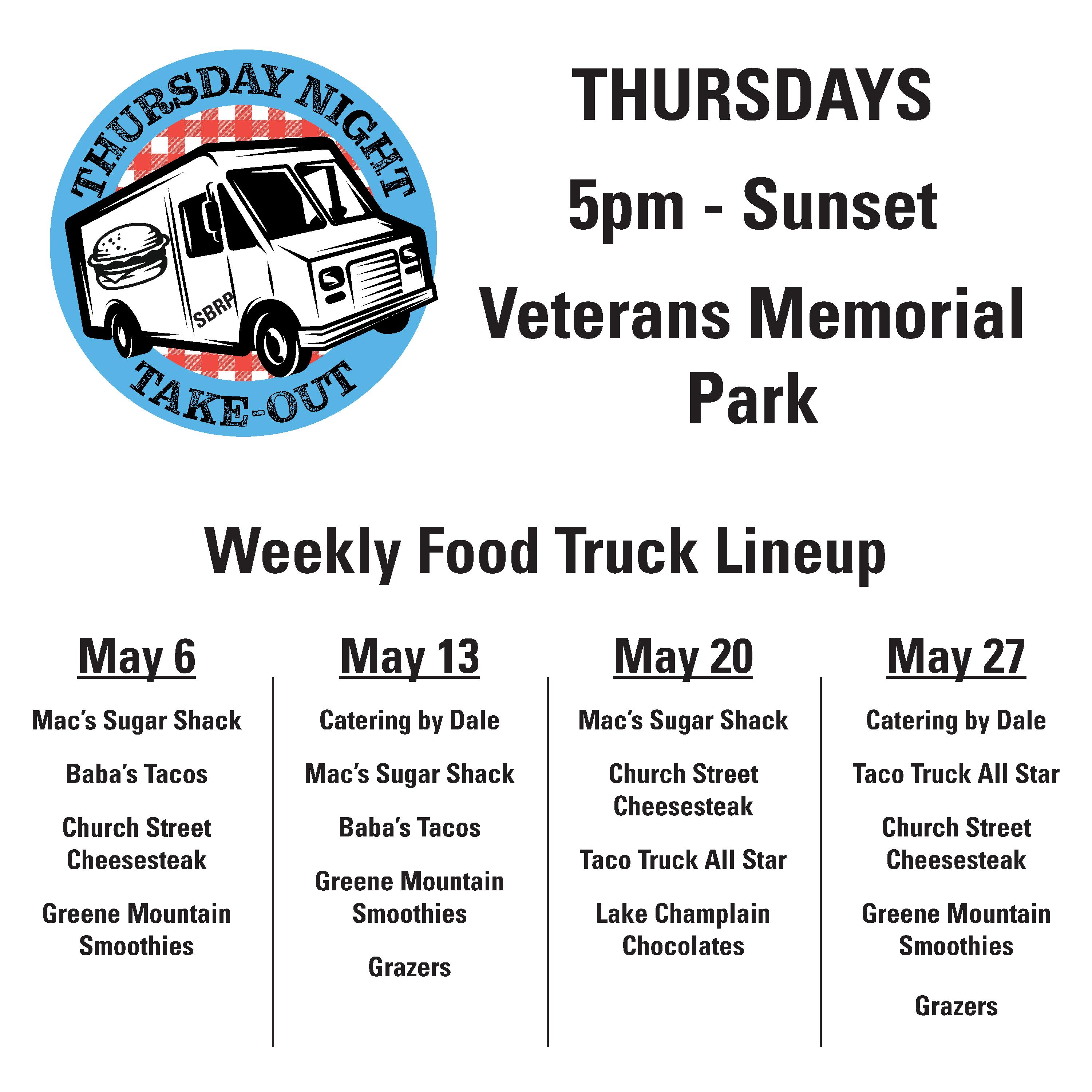 Food Truck Lineup AFrame - May